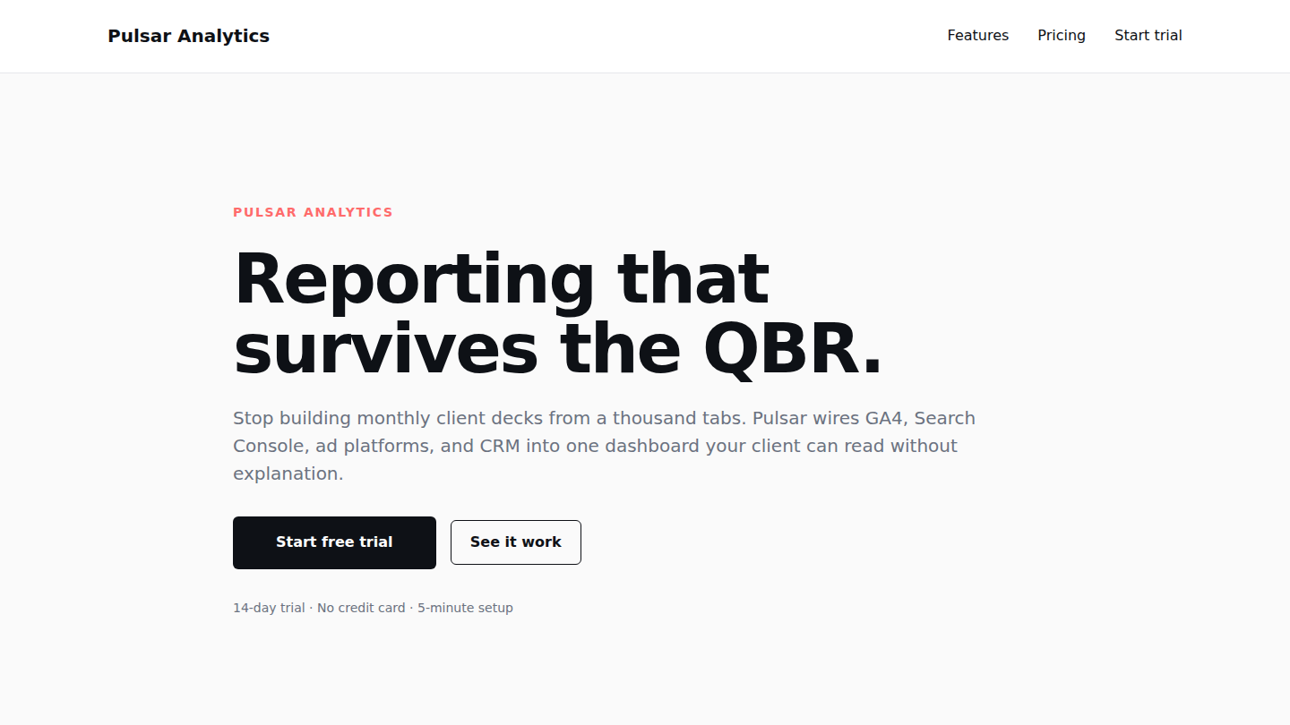 B2B SaaS landing page on a custom WordPress FSE block theme — one server-rendered Gutenberg block with IntersectionObserver count-up, Lighthouse 99 perf, no page builder. — preview of a ScopeForged-built site